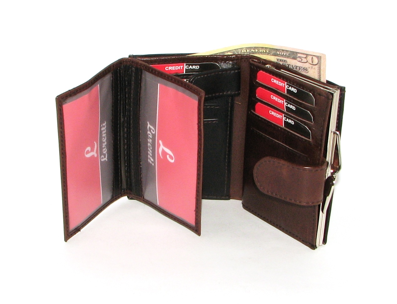 Кошелек женский Lorenti LT-01-BCF BROWN Кошелек женский Lorenti LT-01-BCF BROWN